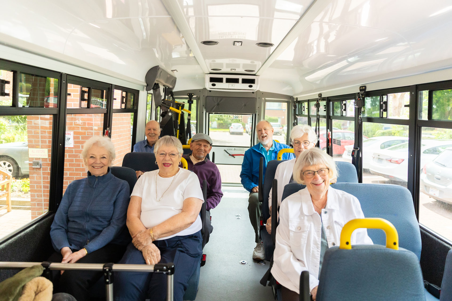 residents on bus trip